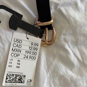 H&M Black Belt with Silver Details